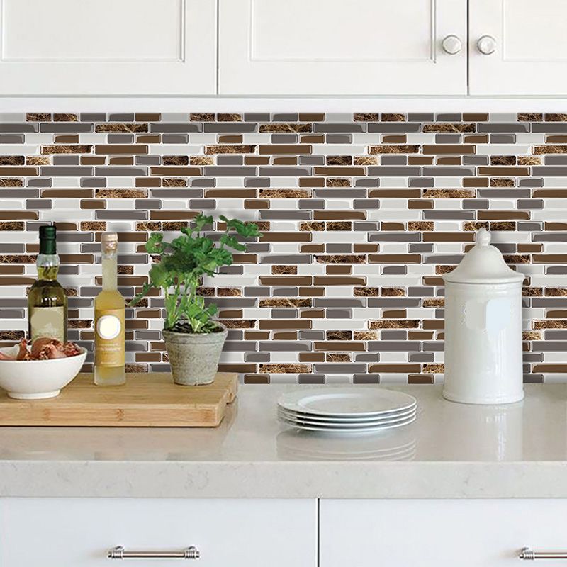 PVC Peel & Stick Tile Subway Rectangle Stain Resistant Peel & Stick Tile for Kitchen Clearhalo 'Flooring 'Home Improvement' 'home_improvement' 'home_improvement_peel_stick_blacksplash' 'Peel & Stick Backsplash Tile' 'peel_stick_blacksplash' 'Walls & Ceilings' Walls and Ceiling' 1200x1200_4b88a233-5808-453b-8d61-b47f9f34e56b