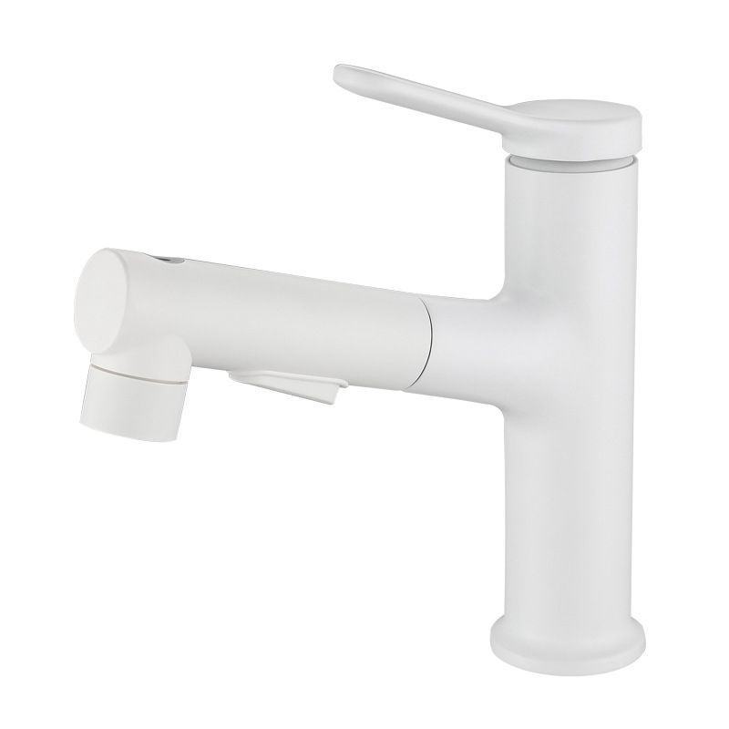 Modern Pull-Out Vessel Bathroom Faucet Brass 1 Handle Basin Faucet with Water Hose Clearhalo 'Bathroom Remodel & Bathroom Fixtures' 'Bathroom Sink Faucets' 'Bathroom Sinks & Faucet Components' 'bathroom_sink_faucets' 'Home Improvement' 'home_improvement' 'home_improvement_bathroom_sink_faucets' 1200x1200_4bb52f6a-d852-46c4-bcde-a70505aac23f