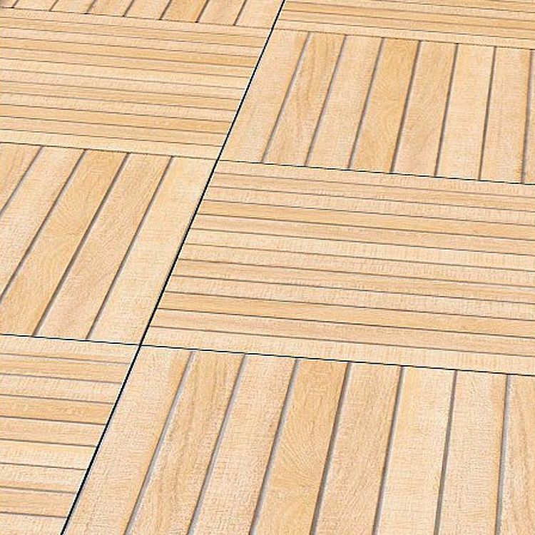 Outdoor Deck Tiles Composite Snapping Stripe Wooden Deck Tiles - Clearhalo