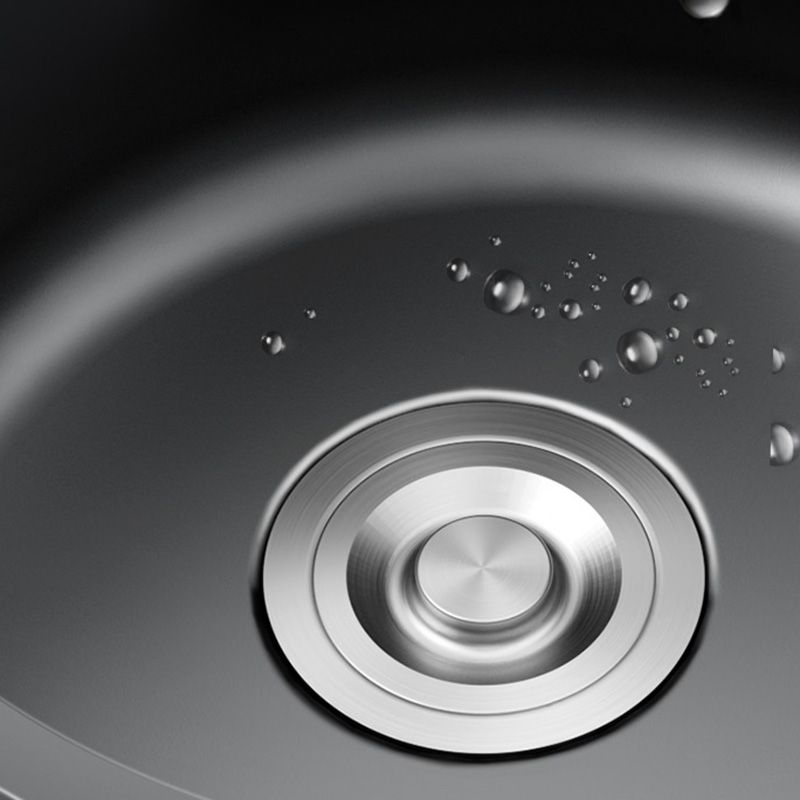 Modern Style Kitchen Sink Stainless Steel Round Kitchen Sink with Drain Strainer Kit Clearhalo 'Home Improvement' 'home_improvement' 'home_improvement_kitchen_sinks' 'Kitchen Remodel & Kitchen Fixtures' 'Kitchen Sinks & Faucet Components' 'Kitchen Sinks' 'kitchen_sinks' 1200x1200_4bdc61e2-9e95-45d2-aa2f-f726b45890f8