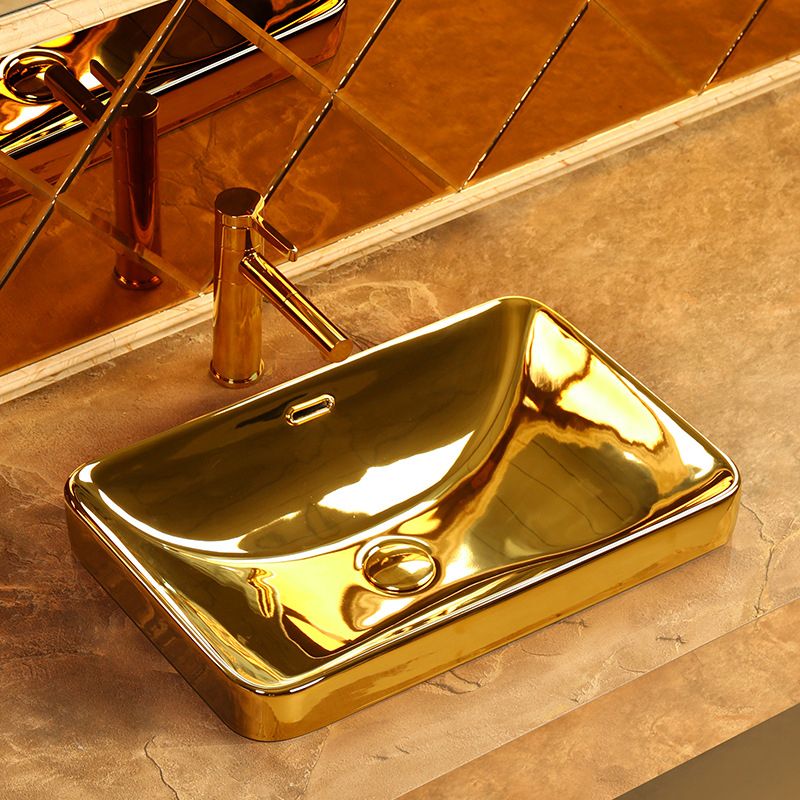 Modern Basin Sink Metal Rectangular with Overflow and Faucet Vessel Bathroom Sink Clearhalo 'Bathroom Remodel & Bathroom Fixtures' 'Bathroom Sinks & Faucet Components' 'Bathroom Sinks' 'bathroom_sink' 'Home Improvement' 'home_improvement' 'home_improvement_bathroom_sink' 1200x1200_4bf00575-3095-4608-bcb6-e81f8f7683e4