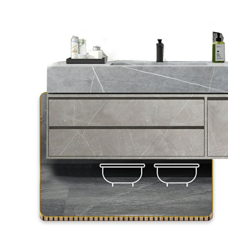 Sink Included Wall Mount Bathroom Sink Vanity with Faucet Mirror Clearhalo 'Bathroom Remodel & Bathroom Fixtures' 'Bathroom Vanities' 'bathroom_vanities' 'Home Improvement' 'home_improvement' 'home_improvement_bathroom_vanities' 1200x1200_4c071910-f256-4140-bac4-ab31c5051ba0