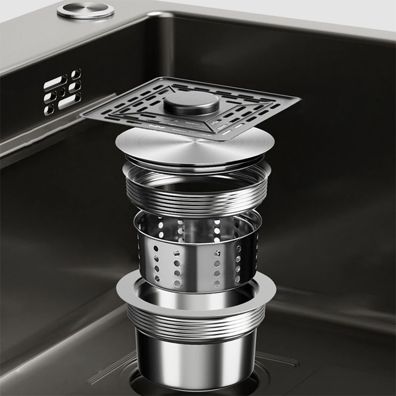 Contemporary Style Kitchen Sink Set Stainless Steel Friction Resistant Kitchen Sink Set Clearhalo 'Home Improvement' 'home_improvement' 'home_improvement_kitchen_sinks' 'Kitchen Remodel & Kitchen Fixtures' 'Kitchen Sinks & Faucet Components' 'Kitchen Sinks' 'kitchen_sinks' 1200x1200_4c0dac55-7452-45ff-8b1e-156ab7d7443b