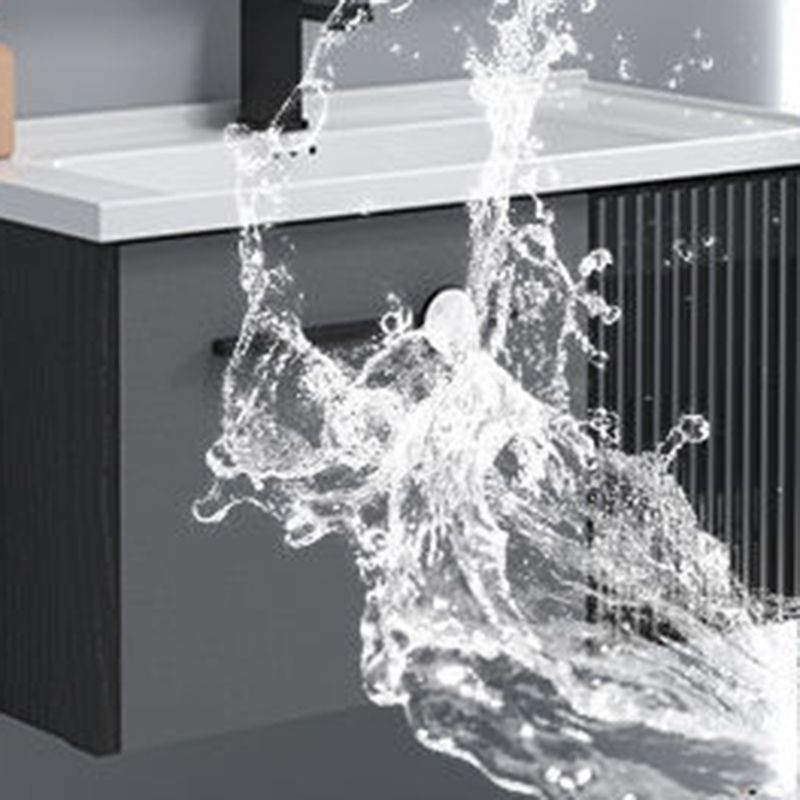 Wall Mount Bath Vanity Set Mirror Grey Rectangle Wood Bathroom Vanity with Single Sink Clearhalo 'Bathroom Remodel & Bathroom Fixtures' 'Bathroom Vanities' 'bathroom_vanities' 'Home Improvement' 'home_improvement' 'home_improvement_bathroom_vanities' 1200x1200_4c36ad4e-c433-4559-8fc7-c13f2510b02d