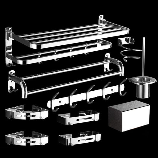 Modern Stainless Steel Bath Hardware Set Sliver Bathroom Accessory Kit Clearhalo 'Bathroom Hardware Sets' 'Bathroom Hardware' 'Bathroom Remodel & Bathroom Fixtures' 'bathroom_hardware_sets' 'Home Improvement' 'home_improvement' 'home_improvement_bathroom_hardware_sets' 1200x1200_4c417304-40a5-43f5-9ed7-f00394518d29