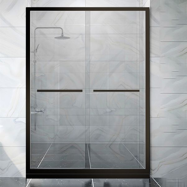 Semi Frameless Shower Door Tempered Double Sliding Shower Doors Clearhalo 'Bathroom Remodel & Bathroom Fixtures' 'Home Improvement' 'home_improvement' 'home_improvement_shower_tub_doors' 'Shower and Tub Doors' 'shower_tub_doors' 'Showers & Bathtubs' 1200x1200_4c4408d0-4555-4a69-866c-018afed72850