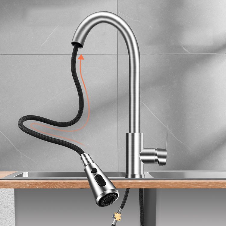 Pull Out Kitchen Faucet Single Handle Faucet with Pull Out Sprayer Clearhalo 'Home Improvement' 'home_improvement' 'home_improvement_kitchen_faucets' 'Kitchen Faucets' 'Kitchen Remodel & Kitchen Fixtures' 'Kitchen Sinks & Faucet Components' 'kitchen_faucets' 1200x1200_4c4dfe98-2f17-4da8-99e7-4ad81d144994