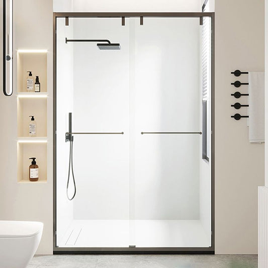 Transparent Double Sliding Shower Bath Door Scratch Resistant Shower Doors Clearhalo 'Bathroom Remodel & Bathroom Fixtures' 'Home Improvement' 'home_improvement' 'home_improvement_shower_tub_doors' 'Shower and Tub Doors' 'shower_tub_doors' 'Showers & Bathtubs' 1200x1200_4c504902-6ac8-4163-b7f7-0b73dd222117