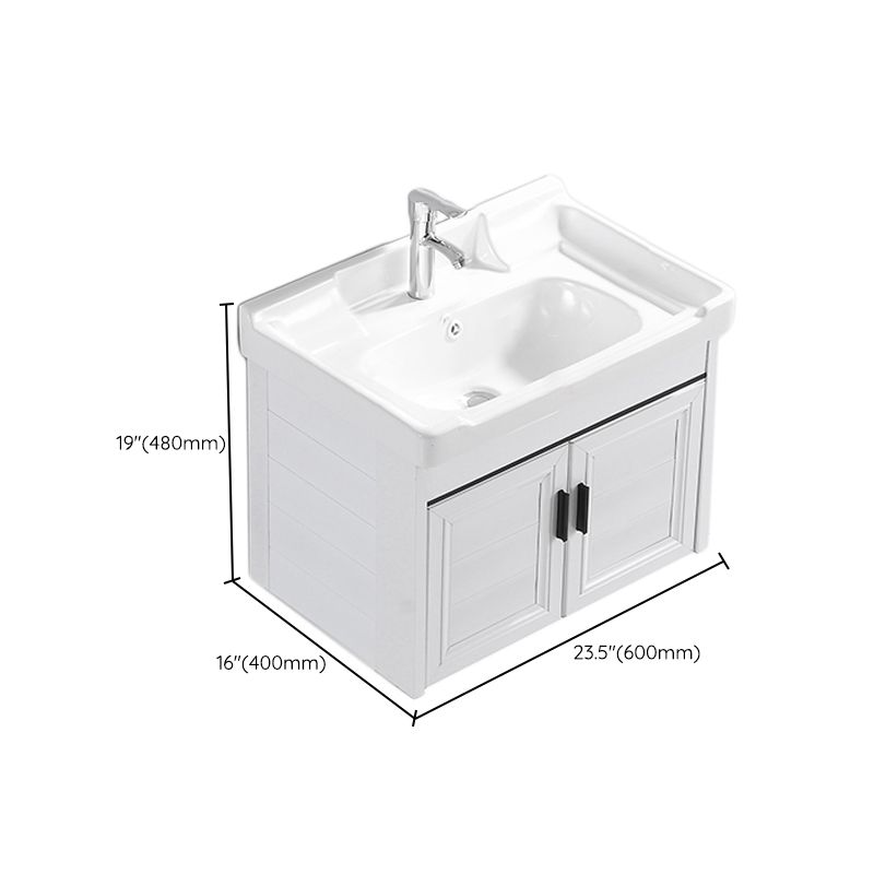 Wall Mount Modern White Bathroom Sink Vanity with Doors Sink Clearhalo 'Bathroom Remodel & Bathroom Fixtures' 'Bathroom Vanities' 'bathroom_vanities' 'Home Improvement' 'home_improvement' 'home_improvement_bathroom_vanities' 1200x1200_4c71b5ba-c05e-42bb-a398-44380111e350