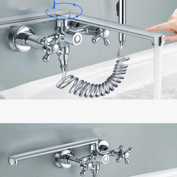 Traditional Style Claw Foot Tub Faucet Copper Floor Mounted Claw Foot Tub Faucet Clearhalo 'Bathroom Remodel & Bathroom Fixtures' 'Bathtub Faucets' 'bathtub_faucets' 'Home Improvement' 'home_improvement' 'home_improvement_bathtub_faucets' 1200x1200_4c77ccce-96a4-469b-a4f9-73290839fd82