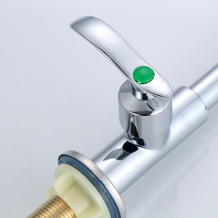 Modern 1-Hold Kitchen Faucet Single Handle Water Faucet in Chrome Clearhalo 'Home Improvement' 'home_improvement' 'home_improvement_kitchen_faucets' 'Kitchen Faucets' 'Kitchen Remodel & Kitchen Fixtures' 'Kitchen Sinks & Faucet Components' 'kitchen_faucets' 1200x1200_4c79f6c9-d168-447f-91f7-ce70ac511d53