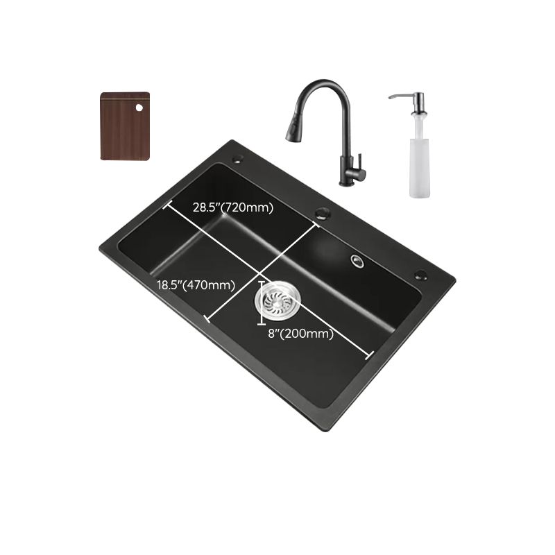 Modern Kitchen Sink White Pull-out Faucet Rectangular Anti-spill Kitchen Sink Clearhalo 'Home Improvement' 'home_improvement' 'home_improvement_kitchen_sinks' 'Kitchen Remodel & Kitchen Fixtures' 'Kitchen Sinks & Faucet Components' 'Kitchen Sinks' 'kitchen_sinks' 1200x1200_4c8ca9bf-b086-4196-abb8-7f81de54d139