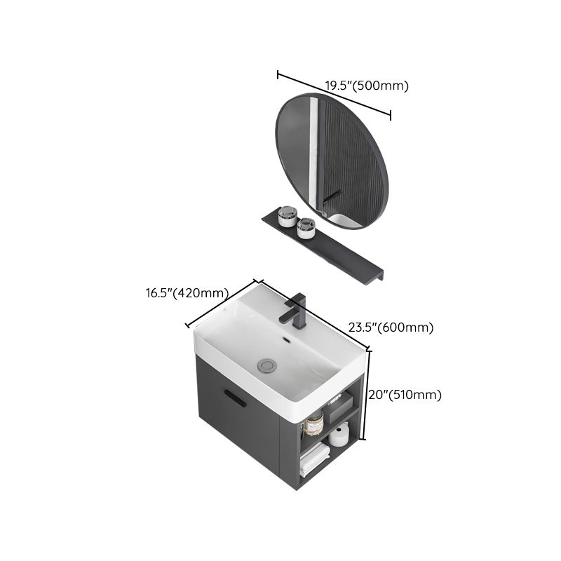Modern Dark Gray Ceramic Vanity Single-Sink Wall Mount Vanity Sink Clearhalo 'Bathroom Remodel & Bathroom Fixtures' 'Bathroom Vanities' 'bathroom_vanities' 'Home Improvement' 'home_improvement' 'home_improvement_bathroom_vanities' 1200x1200_4c99a0aa-4660-4218-b7e6-1d57406486a3