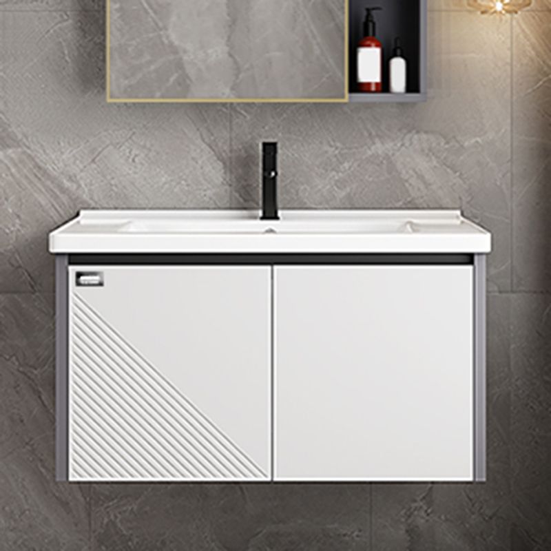 Modern Sink Vanity Set Wall Mounted Rectangular Sink Drawers Vanity Set Clearhalo 'Bathroom Remodel & Bathroom Fixtures' 'Bathroom Vanities' 'bathroom_vanities' 'Home Improvement' 'home_improvement' 'home_improvement_bathroom_vanities' 1200x1200_4c9a5da9-6a81-4c38-928a-5f01c8aba5b6