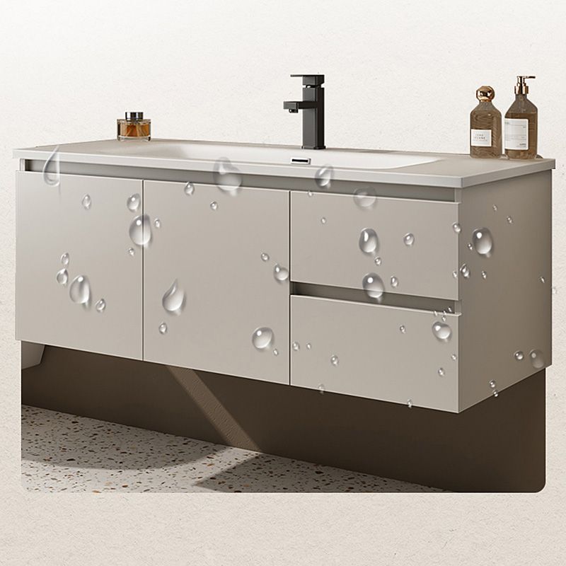 Wall Mount Bathroom Vanity Set White Wood Frame Rectangular Single Sink Scratch Resistant Clearhalo 'Bathroom Remodel & Bathroom Fixtures' 'Bathroom Vanities' 'bathroom_vanities' 'Home Improvement' 'home_improvement' 'home_improvement_bathroom_vanities' 1200x1200_4caa31e3-f9d8-483d-ae98-07b2695b562c