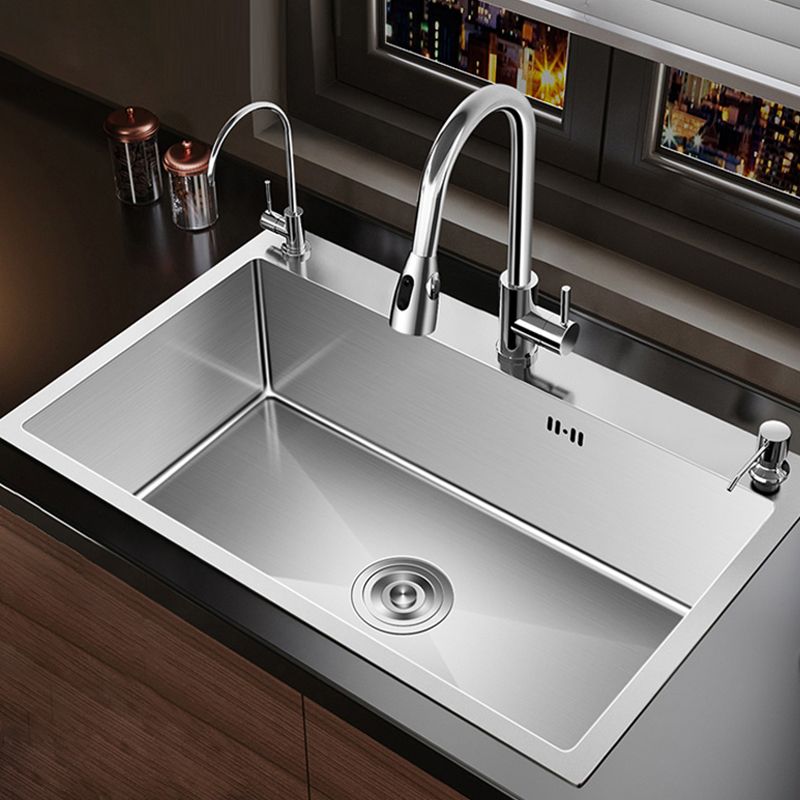 Classic Style Kitchen Sink Set Stainless Steel Corrosion Resistant Kitchen Sink Set Clearhalo 'Home Improvement' 'home_improvement' 'home_improvement_kitchen_sinks' 'Kitchen Remodel & Kitchen Fixtures' 'Kitchen Sinks & Faucet Components' 'Kitchen Sinks' 'kitchen_sinks' 1200x1200_4cb86b15-39ad-4040-b388-7e058b0ddc80