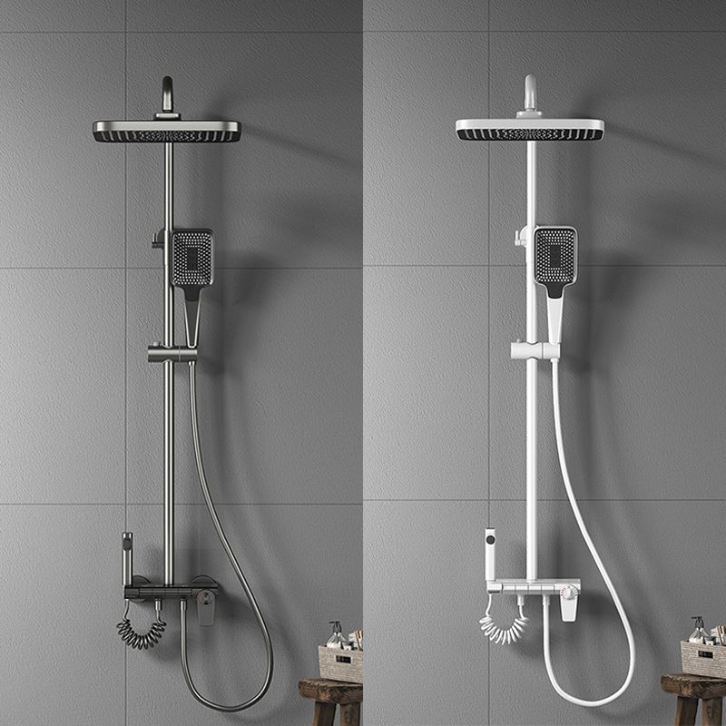 Modern Brass Shower Faucet Valve Included Wall Mounted Shower Combo Clearhalo 'Bathroom Remodel & Bathroom Fixtures' 'Home Improvement' 'home_improvement' 'home_improvement_shower_faucets' 'Shower Faucets & Systems' 'shower_faucets' 'Showers & Bathtubs Plumbing' 'Showers & Bathtubs' 1200x1200_4cbe8d2f-691b-429d-bf51-234f85f4680e