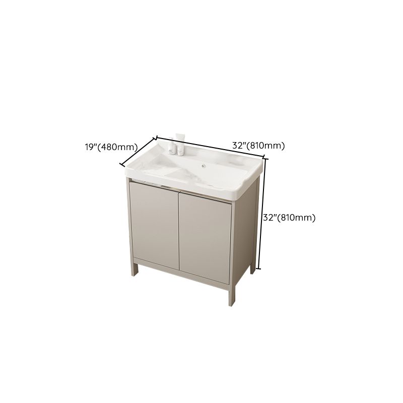 Rectangular Freestanding Bathroom Vanity Modern Gray Single-Sink Vanity Set Clearhalo 'Bathroom Remodel & Bathroom Fixtures' 'Bathroom Vanities' 'bathroom_vanities' 'Home Improvement' 'home_improvement' 'home_improvement_bathroom_vanities' 1200x1200_4ccc9c99-0174-47d7-8c37-d14c38d0b33a