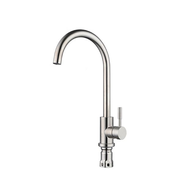 Modern Bar Faucet Stainless Steel with Handles and Supply Lines High Arch Kitchen Faucet Clearhalo 'Home Improvement' 'home_improvement' 'home_improvement_kitchen_faucets' 'Kitchen Faucets' 'Kitchen Remodel & Kitchen Fixtures' 'Kitchen Sinks & Faucet Components' 'kitchen_faucets' 1200x1200_4cdd03ed-4716-4bb5-9a58-6f5b1f686ae8