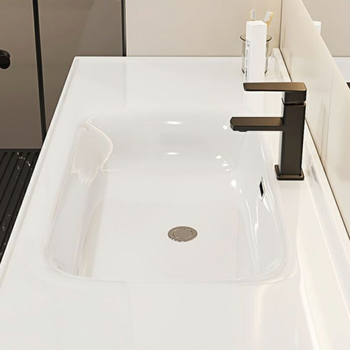 Wall Mount Modern Wood Rectangular Open Console with Sink Set Clearhalo 'Bathroom Remodel & Bathroom Fixtures' 'Bathroom Vanities' 'bathroom_vanities' 'Home Improvement' 'home_improvement' 'home_improvement_bathroom_vanities' 1200x1200_4ce2fe3e-4790-4231-99b9-ed65e1d8e6e6