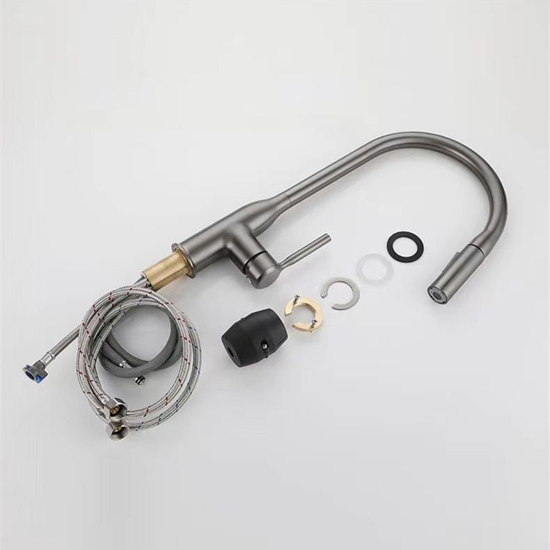 Modern Copper Kitchen Sink Faucet Single Handle High Arc Kitchen Faucet Clearhalo 'Home Improvement' 'home_improvement' 'home_improvement_kitchen_faucets' 'Kitchen Faucets' 'Kitchen Remodel & Kitchen Fixtures' 'Kitchen Sinks & Faucet Components' 'kitchen_faucets' 1200x1200_4cf2a193-10b1-4114-85dc-f690e9f47885