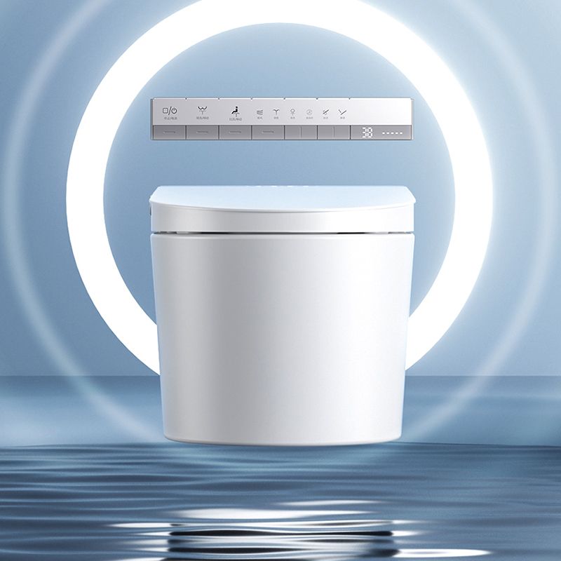 Modern Wall Mounted Flush Toilet with Slow Close Seat and Heated Seat in White Clearhalo 'Bathroom Remodel & Bathroom Fixtures' 'Bidets' 'Home Improvement' 'home_improvement' 'home_improvement_bidets' 'Toilets & Bidets' 1200x1200_4d14cc7a-332a-4e1c-b165-93000253494f