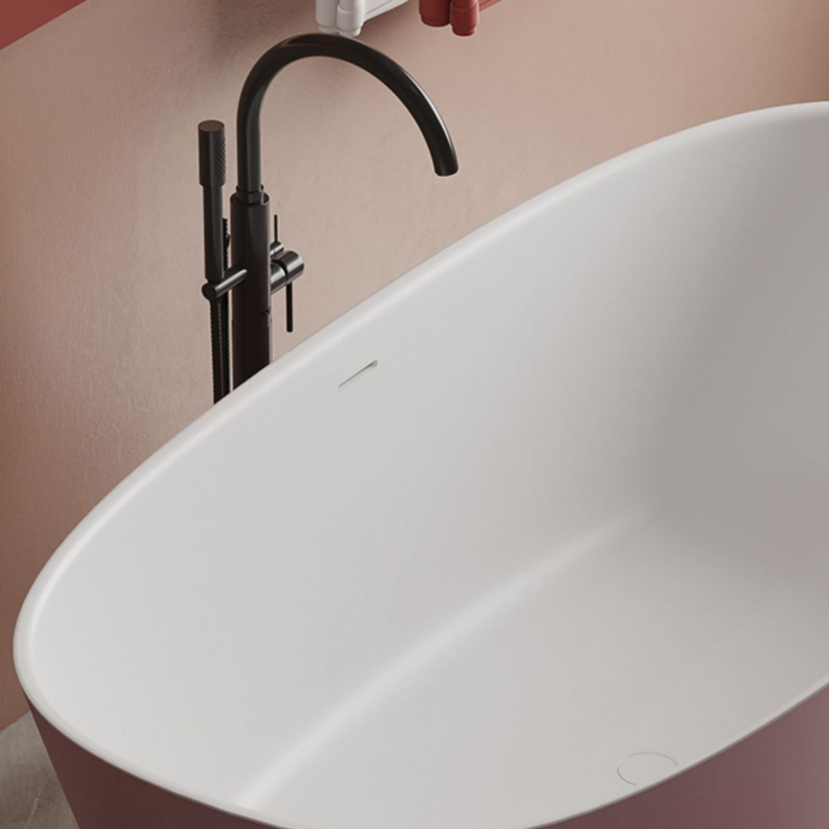Soaking Antique Finish Bathtub Stand Alone Oval Modern Bath Tub Clearhalo 'Bathroom Remodel & Bathroom Fixtures' 'Bathtubs' 'Home Improvement' 'home_improvement' 'home_improvement_bathtubs' 'Showers & Bathtubs' 1200x1200_4d194929-d1aa-457b-bdcd-326aaff3f32f