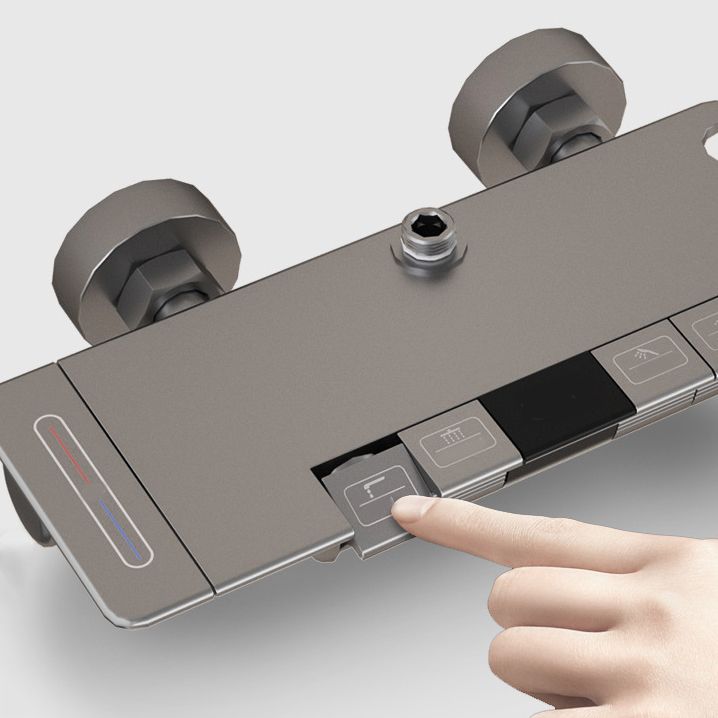 Wall Mounted Shower Arm Shower Faucet Adjustable Metal Shower System with Slide Bar Clearhalo 'Bathroom Remodel & Bathroom Fixtures' 'Home Improvement' 'home_improvement' 'home_improvement_shower_faucets' 'Shower Faucets & Systems' 'shower_faucets' 'Showers & Bathtubs Plumbing' 'Showers & Bathtubs' 1200x1200_4d1ed255-cdb4-4607-8de6-712d79ba6872