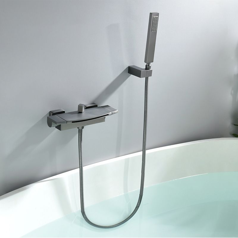 Contemporary Bathroom Faucet Wall Mounted Copper One Handle Fixed Clawfoot Tub Faucets Clearhalo 'Bathroom Remodel & Bathroom Fixtures' 'Bathtub Faucets' 'bathtub_faucets' 'Home Improvement' 'home_improvement' 'home_improvement_bathtub_faucets' 1200x1200_4d20177b-a159-4058-8cc3-2c4d469f175c