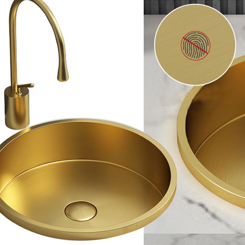 Modern No Craftsmanship Wash Stand Metal Round Bathroom Sink Clearhalo 'Bathroom Remodel & Bathroom Fixtures' 'Bathroom Sinks & Faucet Components' 'Bathroom Sinks' 'bathroom_sink' 'Home Improvement' 'home_improvement' 'home_improvement_bathroom_sink' 1200x1200_4d29c2be-29a3-41c1-b6b2-27feccfd65af