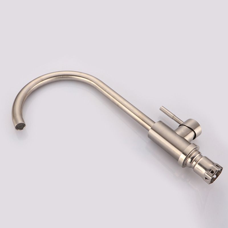Contemporary Single Handle Kitchen Faucet 1-Hold Water Filler Clearhalo 'Home Improvement' 'home_improvement' 'home_improvement_kitchen_faucets' 'Kitchen Faucets' 'Kitchen Remodel & Kitchen Fixtures' 'Kitchen Sinks & Faucet Components' 'kitchen_faucets' 1200x1200_4d353a31-67f7-4352-912d-bf3f5dfbee9f