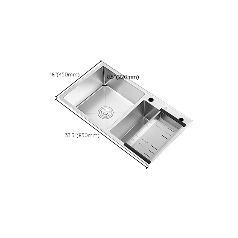 Single Bowl Kitchen Sink Stainless Steel Sink with Soap Dispenser Clearhalo 'Home Improvement' 'home_improvement' 'home_improvement_kitchen_sinks' 'Kitchen Remodel & Kitchen Fixtures' 'Kitchen Sinks & Faucet Components' 'Kitchen Sinks' 'kitchen_sinks' 1200x1200_4d3c75ae-7206-4e01-91f2-f11adfbe6052
