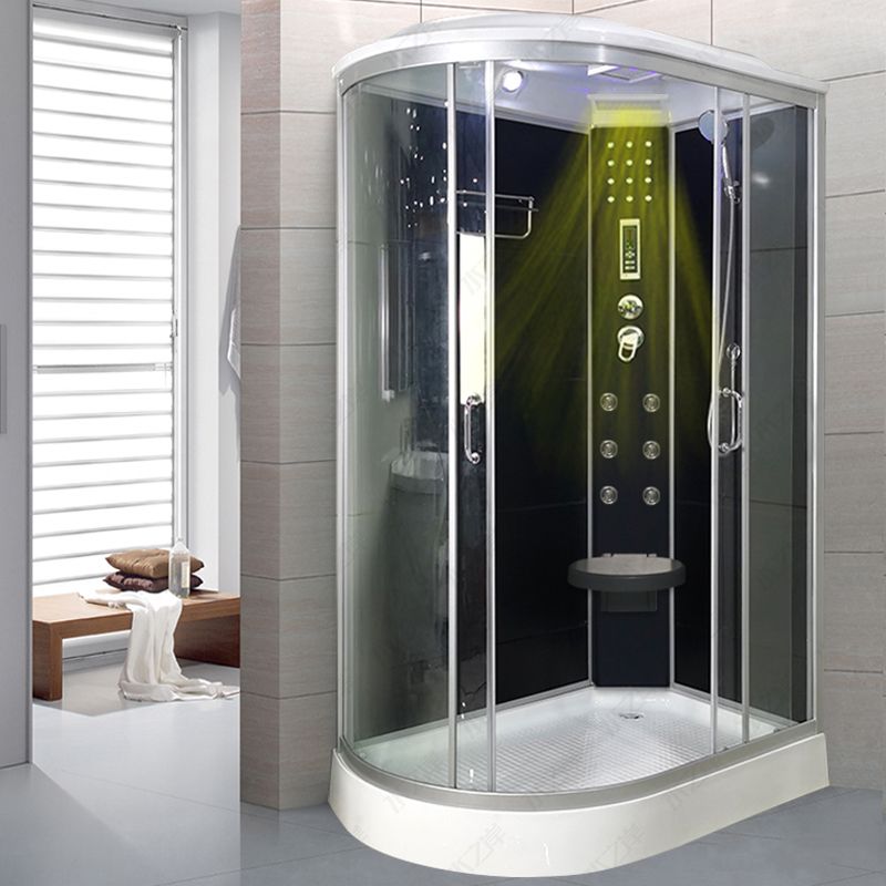 Tempered Glass Left Shower Stall Double Sliding Shower Stall Clearhalo 'Bathroom Remodel & Bathroom Fixtures' 'Home Improvement' 'home_improvement' 'home_improvement_shower_stalls_enclosures' 'Shower Stalls & Enclosures' 'shower_stalls_enclosures' 'Showers & Bathtubs' 1200x1200_4d404cee-03ca-4ef2-9ff4-40b45d650c83