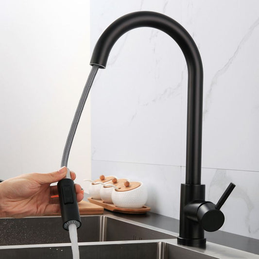 Modern Farmhouse Pull Down Water Filler One Handle High Arch Kitchen Faucet Clearhalo 'Home Improvement' 'home_improvement' 'home_improvement_kitchen_faucets' 'Kitchen Faucets' 'Kitchen Remodel & Kitchen Fixtures' 'Kitchen Sinks & Faucet Components' 'kitchen_faucets' 1200x1200_4d5a6c18-316d-47d0-b77e-9788d25cecee