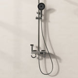 Brass Circular Shower Combo Wall Mounted Shower Set with 2 Shower Heads Clearhalo 'Bathroom Remodel & Bathroom Fixtures' 'Home Improvement' 'home_improvement' 'home_improvement_shower_faucets' 'Shower Faucets & Systems' 'shower_faucets' 'Showers & Bathtubs Plumbing' 'Showers & Bathtubs' 1200x1200_4d627b02-4d14-4094-aa71-5709a4b5bea0