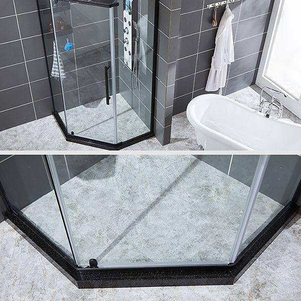 Neo-Angle Shower Kit Pivot Tempered Glass Corner Shower Kit with Fixed Panel Clearhalo 'Bathroom Remodel & Bathroom Fixtures' 'Home Improvement' 'home_improvement' 'home_improvement_shower_stalls_enclosures' 'Shower Stalls & Enclosures' 'shower_stalls_enclosures' 'Showers & Bathtubs' 1200x1200_4d69ad88-95db-4c71-aaea-329f208de04a