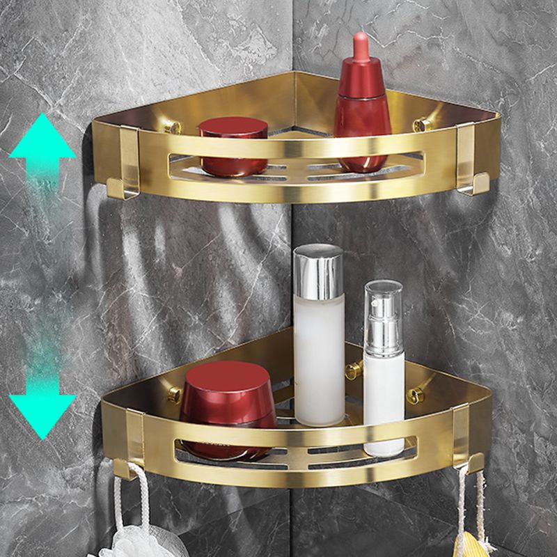 Modern Gold/Silver 3-Piece Bathroom Accessory Set, Bath Shelf Clearhalo 'Bathroom Hardware Sets' 'Bathroom Hardware' 'Bathroom Remodel & Bathroom Fixtures' 'bathroom_hardware_sets' 'Home Improvement' 'home_improvement' 'home_improvement_bathroom_hardware_sets' 1200x1200_4d71eafb-d12b-4125-a225-82b5c67f8015