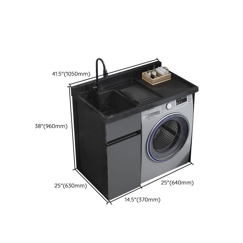 Metal Modern Freestanding Bathroom Vanity Set with Sink Faucet Clearhalo 'Bathroom Remodel & Bathroom Fixtures' 'Bathroom Vanities' 'bathroom_vanities' 'Home Improvement' 'home_improvement' 'home_improvement_bathroom_vanities' 1200x1200_4d7253eb-80f7-4cf5-974e-fbf9d53583a1