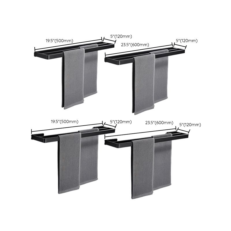 Matte Black 5-Piece Modern Bathroom Accessory as Individual or as a Set with Towel Bar Clearhalo 'Bathroom Hardware Sets' 'Bathroom Hardware' 'Bathroom Remodel & Bathroom Fixtures' 'bathroom_hardware_sets' 'Home Improvement' 'home_improvement' 'home_improvement_bathroom_hardware_sets' 1200x1200_4d77f556-1179-4697-872b-da21376419ce