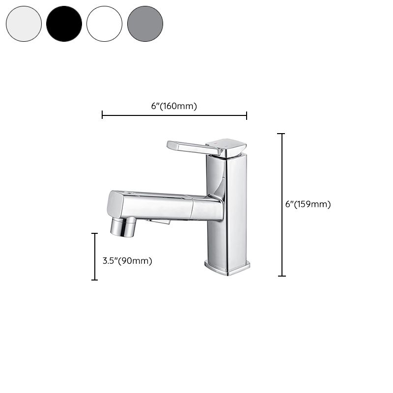 Contemporary Vessel Sink Faucet Copper Single Handle Low Arc Retractable Vessel Faucet Clearhalo 'Bathroom Remodel & Bathroom Fixtures' 'Bathroom Sink Faucets' 'Bathroom Sinks & Faucet Components' 'bathroom_sink_faucets' 'Home Improvement' 'home_improvement' 'home_improvement_bathroom_sink_faucets' 1200x1200_4d7964cf-c259-4770-b2b1-e53c22ced331