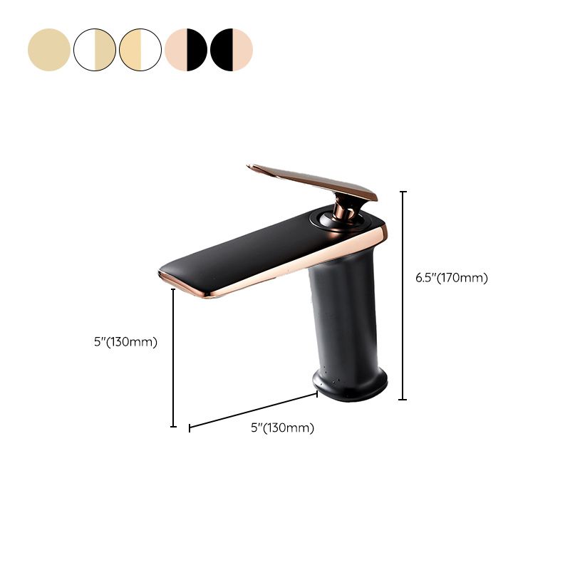 Single Hole Vanity Sink Faucet 6.69" H Modern Luxury Basin Faucet Clearhalo 'Bathroom Remodel & Bathroom Fixtures' 'Bathroom Sink Faucets' 'Bathroom Sinks & Faucet Components' 'bathroom_sink_faucets' 'Home Improvement' 'home_improvement' 'home_improvement_bathroom_sink_faucets' 1200x1200_4d98769a-2760-43e1-a08c-16ce7fcada78