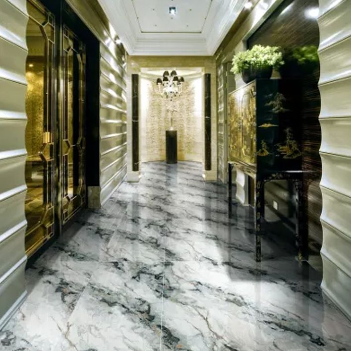 Marble Appearance Singular Tile Mirrored Rectangular Floor Tile Clearhalo 'Floor Tiles & Wall Tiles' 'floor_tiles_wall_tiles' 'Flooring 'Home Improvement' 'home_improvement' 'home_improvement_floor_tiles_wall_tiles' Walls and Ceiling' 1200x1200_4dc1d0e1-6a85-4e4e-9fef-713f7319a337