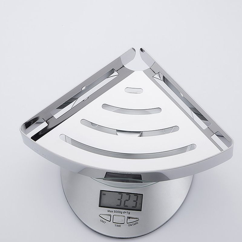 Silver/Black Bathroom Set Modern 1/2/3 - Piece Anti-rust Bath Shelf Clearhalo 'Bathroom Hardware Sets' 'Bathroom Hardware' 'Bathroom Remodel & Bathroom Fixtures' 'bathroom_hardware_sets' 'Home Improvement' 'home_improvement' 'home_improvement_bathroom_hardware_sets' 1200x1200_4dcf1ae3-bb77-482b-a2bf-87ec4fa4f4e8