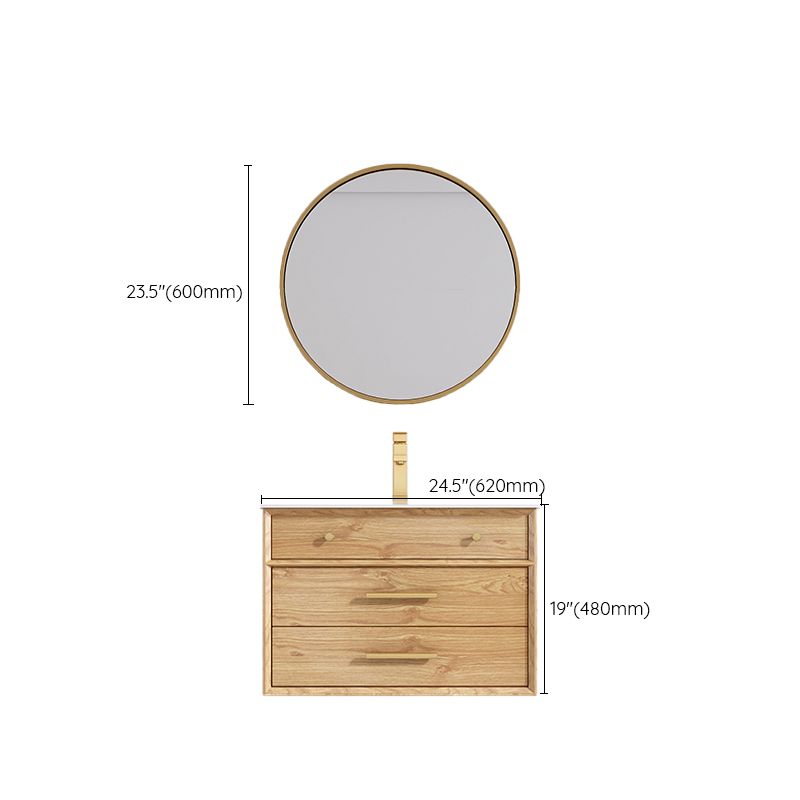 Wood Freestanding Vanity Set Drawers Rectangle Single Sink Bathroom Vanity with Mirror Clearhalo 'Bathroom Remodel & Bathroom Fixtures' 'Bathroom Vanities' 'bathroom_vanities' 'Home Improvement' 'home_improvement' 'home_improvement_bathroom_vanities' 1200x1200_4dd0ae12-e90b-46df-b776-2a5c1aad1d43