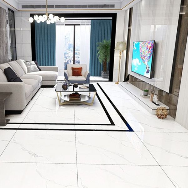 Wall & Floor Tile Marble Print Living Room Porcelain Square Indoor Floor Tile Clearhalo 'Floor Tiles & Wall Tiles' 'floor_tiles_wall_tiles' 'Flooring 'Home Improvement' 'home_improvement' 'home_improvement_floor_tiles_wall_tiles' Walls and Ceiling' 1200x1200_4dee1cad-a5d5-4516-a6f2-1d1165033063