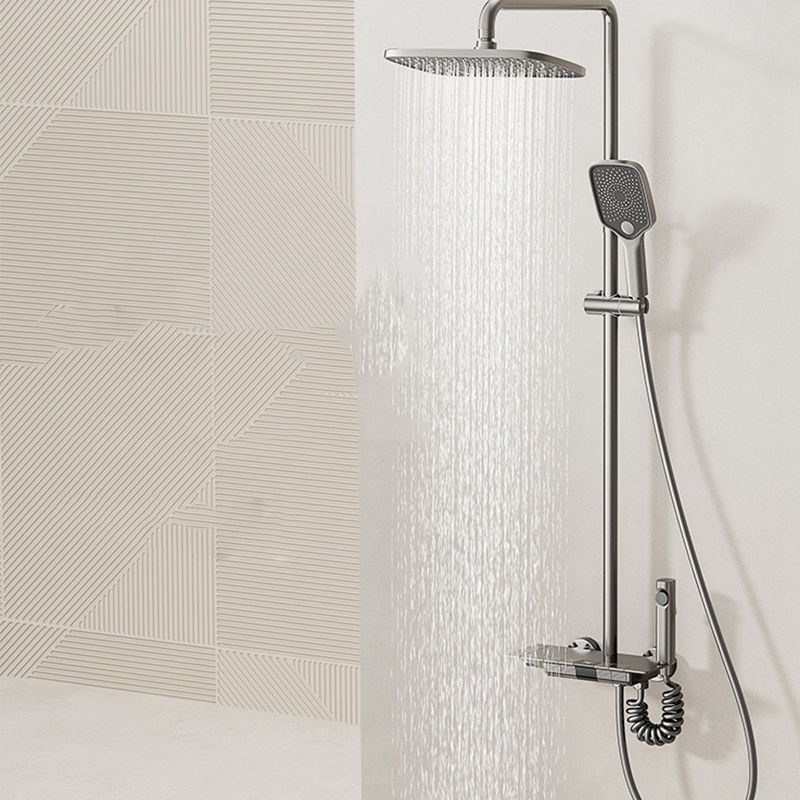 Modern Shower Trim Brass Adjustable Spray Pattern Thermostatic Shower Set Clearhalo 'Bathroom Remodel & Bathroom Fixtures' 'Home Improvement' 'home_improvement' 'home_improvement_shower_faucets' 'Shower Faucets & Systems' 'shower_faucets' 'Showers & Bathtubs Plumbing' 'Showers & Bathtubs' 1200x1200_4df82f7d-bef7-44bc-bb0a-4443ef0b61e1