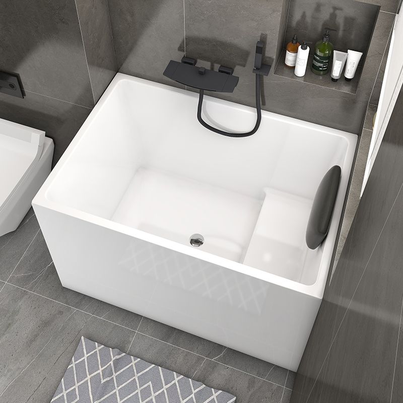 Back to Wall Rectangular Bathtub Antique Finish Soaking Bath Tub (Faucet not Included) Clearhalo 'Bathroom Remodel & Bathroom Fixtures' 'Bathtubs' 'Home Improvement' 'home_improvement' 'home_improvement_bathtubs' 'Showers & Bathtubs' 1200x1200_4e006586-38c4-4ff7-97bb-e25a7a388de0
