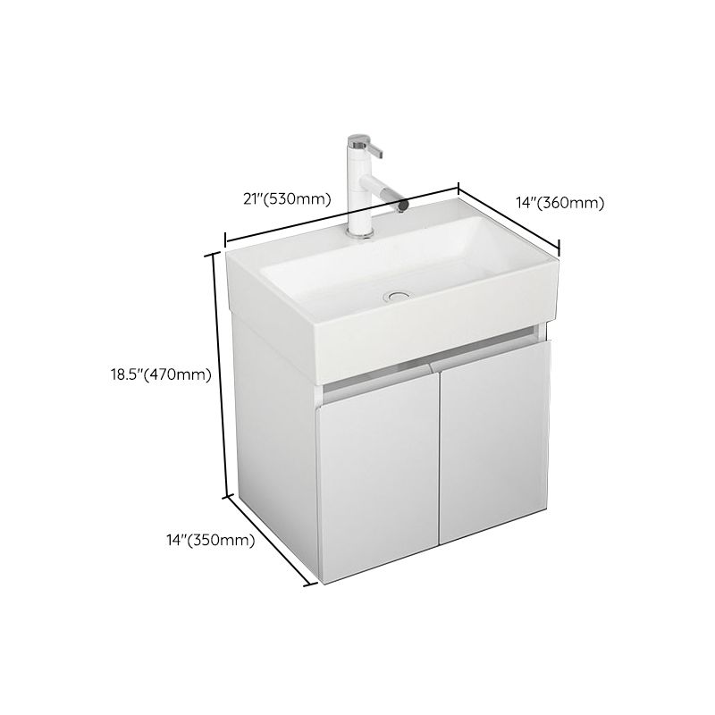 Modern Metal Bathroom Vanity Solid Color Wall Mount Vanity Cabinet in White Clearhalo 'Bathroom Remodel & Bathroom Fixtures' 'Bathroom Vanities' 'bathroom_vanities' 'Home Improvement' 'home_improvement' 'home_improvement_bathroom_vanities' 1200x1200_4e01dc60-d03d-434e-85e2-3e49f6d373c8