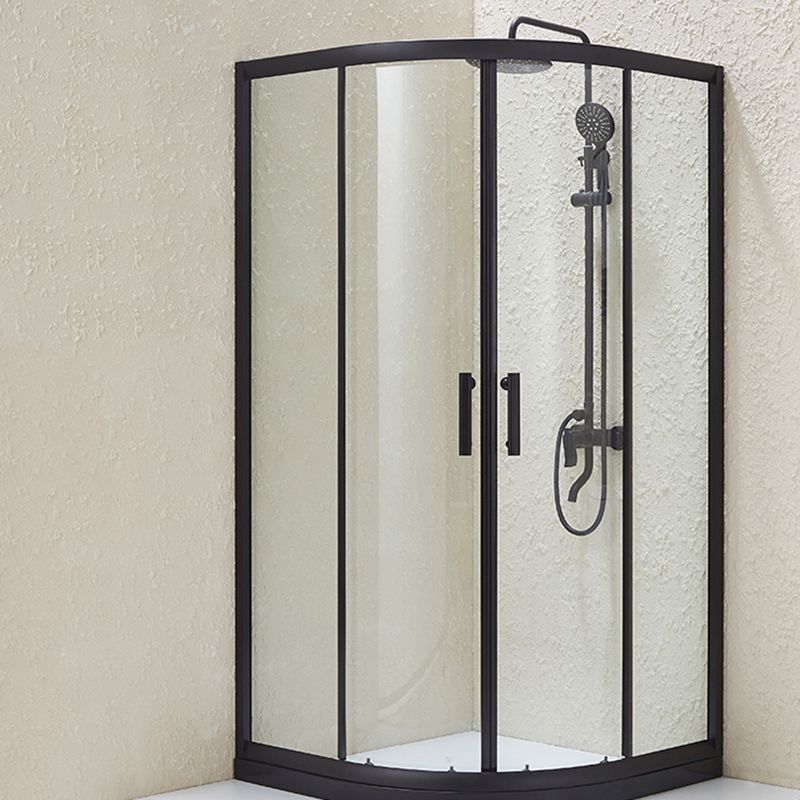 Corner Round Framed Shower Kit Double Sliding Double Sliding Shower Kit Clearhalo 'Bathroom Remodel & Bathroom Fixtures' 'Home Improvement' 'home_improvement' 'home_improvement_shower_stalls_enclosures' 'Shower Stalls & Enclosures' 'shower_stalls_enclosures' 'Showers & Bathtubs' 1200x1200_4e193c6b-4499-4596-91e8-bf0f569cd6db