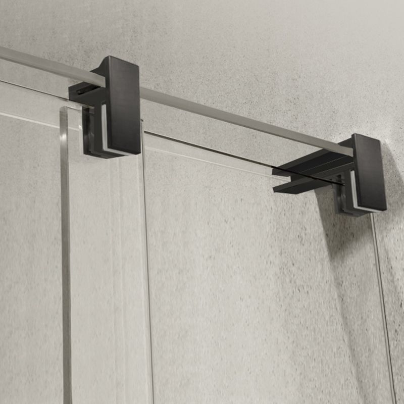 Semi-Frameless Single Sliding Shower Door Transparent Laminated Glass Shower Bath Door Clearhalo 'Bathroom Remodel & Bathroom Fixtures' 'Home Improvement' 'home_improvement' 'home_improvement_shower_tub_doors' 'Shower and Tub Doors' 'shower_tub_doors' 'Showers & Bathtubs' 1200x1200_4e1acbd7-c7af-4b39-a4ae-49226d43ecc6